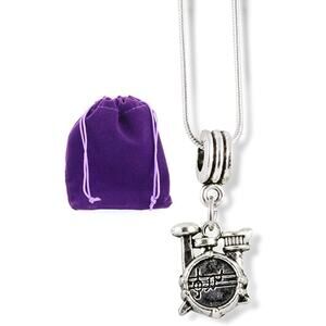 Drum Set Necklace - Drummer Gift or Drumming Pendant
